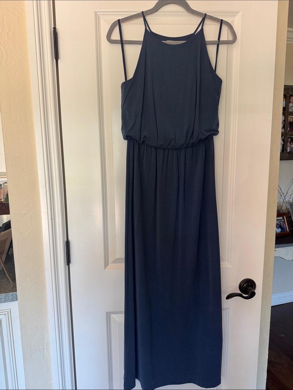 GAP Dusty Navy Halter-Style Maxi Dress